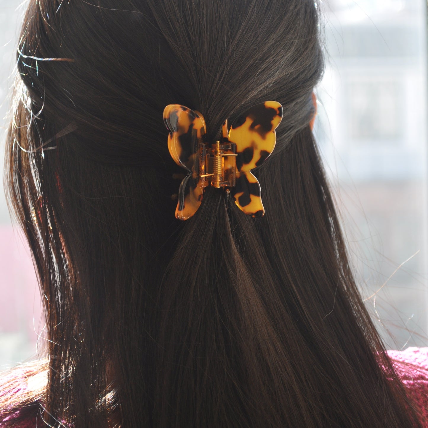 Butterfly Hair Claw Tortoise Shell